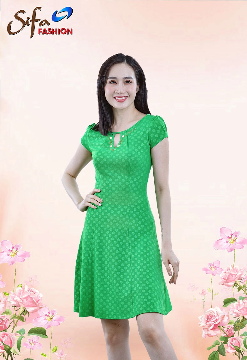 Đầm thun xòe 8 mảnh